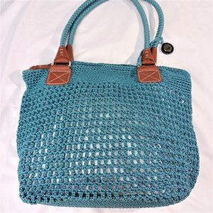 The Sak Blue Crochet Shoulder Bag